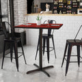 36 Square Laminate Table Top With 30 X 30 Bar Height Table Base