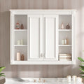 36 Wall Mounted Bathroom Storage Cabinet Modern Medicine Unit With 2 Doors Adjustable Shelf Mdf Frame