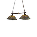 37 In. Long Tiffany Fishscale 2 Light Island Pendant