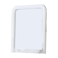 37 Inches Wooden Mirror With Curved Edges White