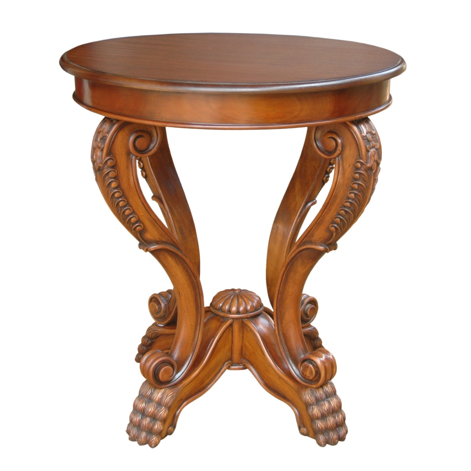 37 In. W White Finish Round Shape Steel Frame End Table 8 X 11