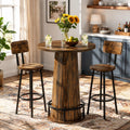 37.4 High Top Bar Table With Footrest Dining Table