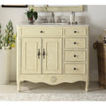 38 Benton Collection Daleville Bathroom Vanity W Mir Cream