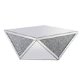 Mirrored Square Crystal Coffee Table