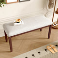 38 Inch Upholstered Bench With Solid Wood Legs For Bedroom And Entryway