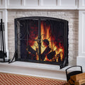38 In. X 31 In. Florence Two Door Steel Fireplace Screen 38 X 31 X 12