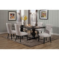 38 In.H Black Finish High Upholstered Back Armless Dining Chair With Polyester Seat Material