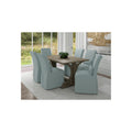 38 In.H Blue Finish High Upholstered Back Armless Dining Chair With Polyester Seat Material