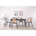 38 In.H Brown Finish High Keyhole Armless Dining Chair With Wood Seat Material