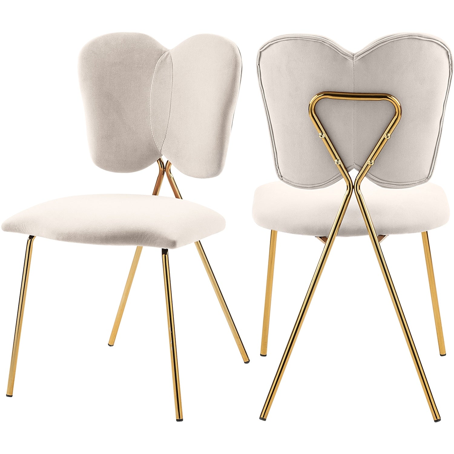 38 In.H Brown Finish High Slat Back Armless Dining Chair With Velvet Seat Material