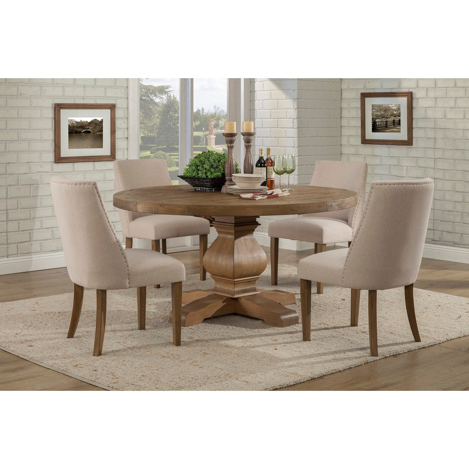 38 In.H Brown Finish High Upholstered Back Armless Dining Chair With Polyester Seat Material
