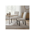 38 In.H Gray Finish High Solid Back Armless Dining Chair With Polyester Seat Material
