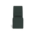 38 In.H Gray Finish High Solid Back Armless Dining Chair With Polyester Seat Material