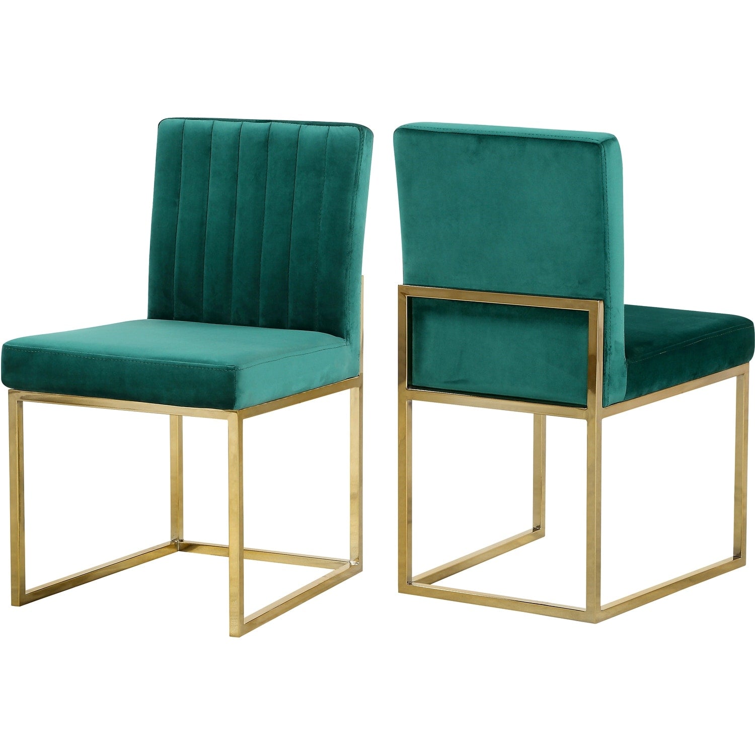 38 In.H Gray Finish High Upholstered Back Armless Dining Chair With Velvet Seat Material