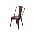 38 In.H Pink Finish High Open Back Armless Dining Chair With Wood Seat Material