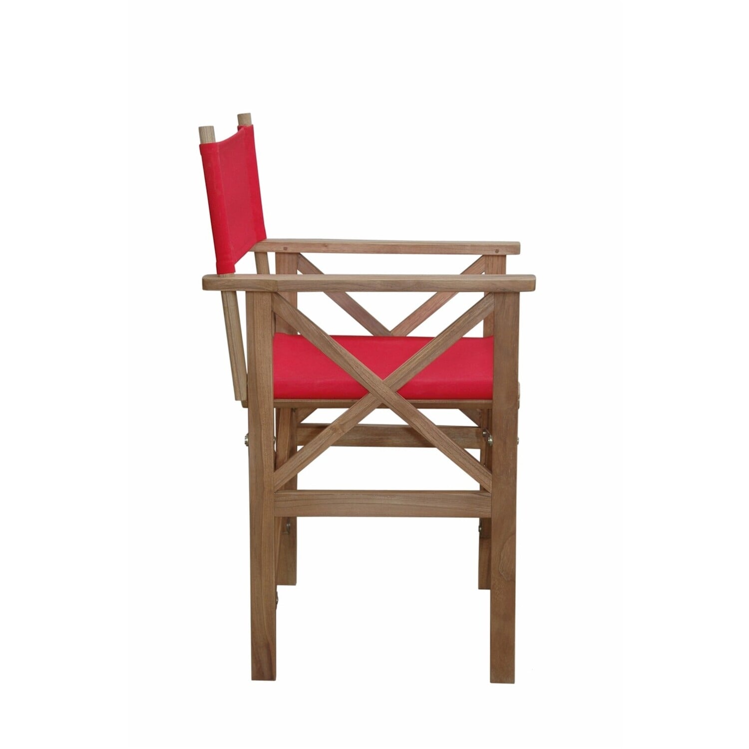 38 In.H Red Finish High Upholstered Back Armless Dining Chair With Wood Seat Material