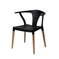 38 In.H White Finish High Keyhole Armless Dining Chair With Wood Seat Material