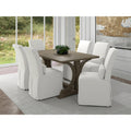 38 In.H White Finish High Open Back Armless Dining Chair With Polyester Seat Material