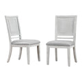 38 In.H White Finish High Slat Back Armless Dining Chair With Polyester Seat Material