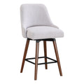 38.25 In.H Clear Finish Low Back Wood Frame Barstool Polyester Seat Set Of 1 39.75