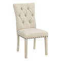 38.5 In.H Brown Finish High Upholstered Back Armless Dining Chair With Wood Seat Material
