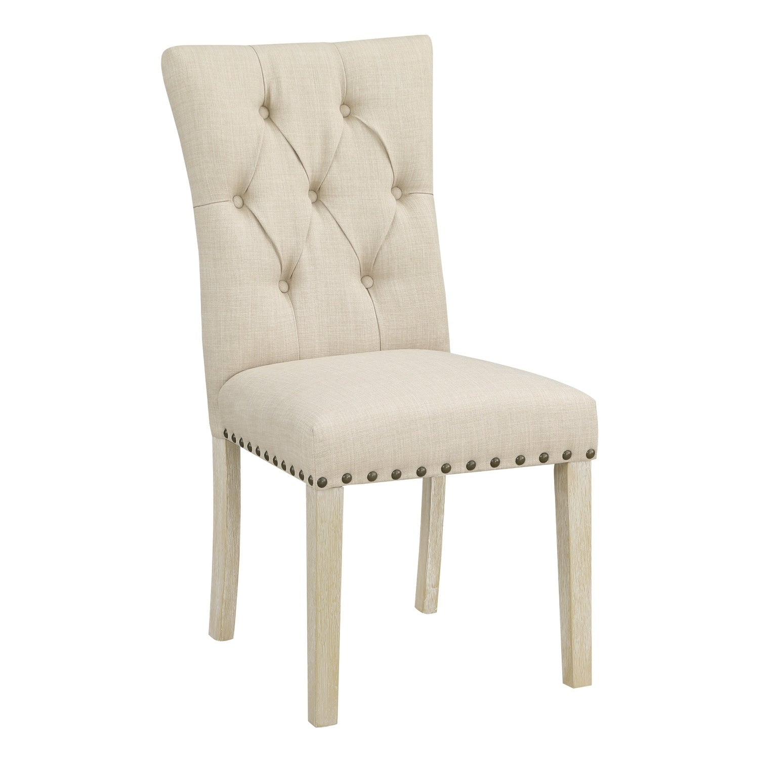 38.5 In.H Brown Finish High Upholstered Back Armless Dining Chair With Wood Seat Material