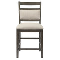 38.5 In.H Gray Finish Low Back Wood Frame Barstool Polyester Seat Set Of 1 40