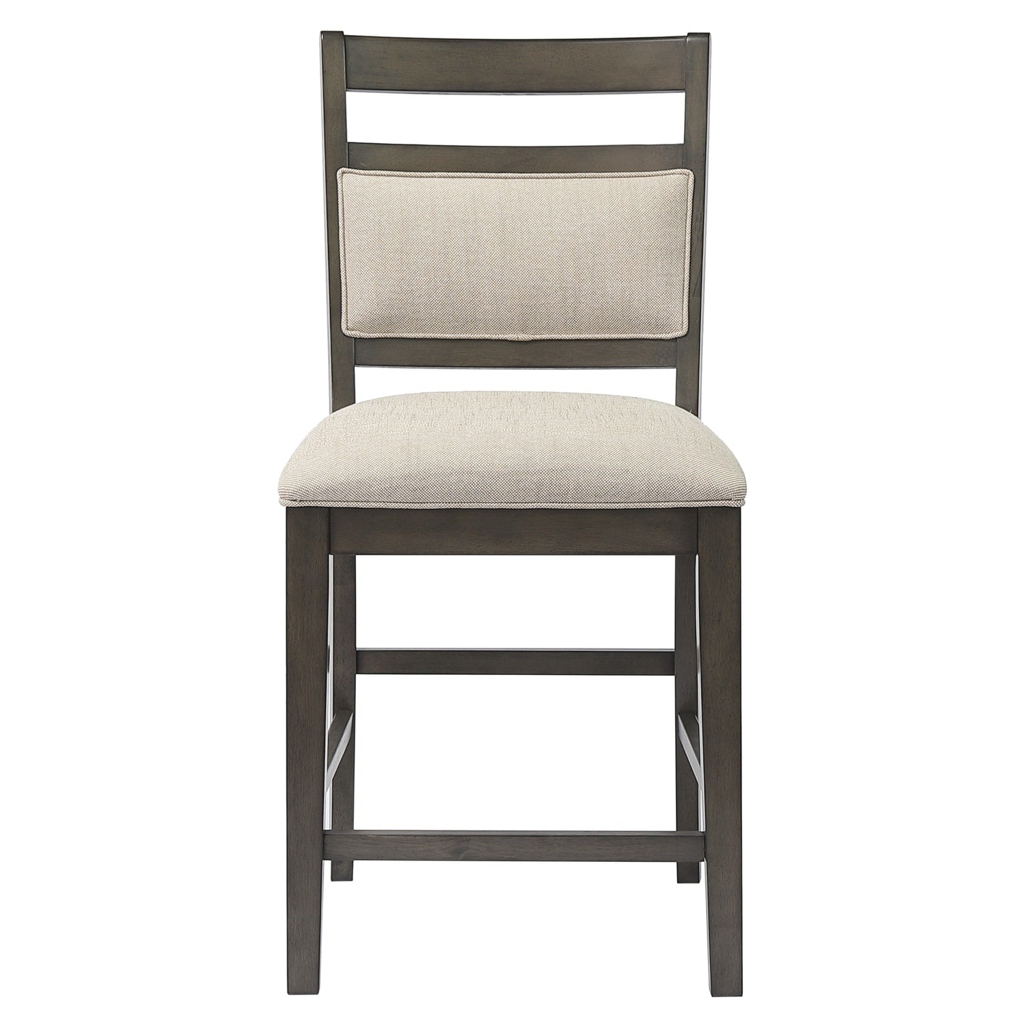 38.5 In.H Gray Finish Low Back Wood Frame Barstool Polyester Seat Set Of 1 40