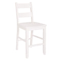 38.75 In.H White Finish Low Back Wood Frame Barstool Wood Seat Set Of 1 40.25