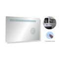 39 1 2 X 23 1 4 Wall Mount Led Bathroom Mirror Touch Button Dual Light With Magnifier