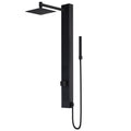39 In Orchid Matte Black Retro Fit 2 Spray Massage Jet Shower Panel System