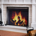 39 In. X 31 In. Selene Flat Guard Steel Fireplace Screen 39 X 31 X 12