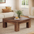 39.37 Inch Farmhouse Square Coffee Table For Living Room Low Large Center Tea Accent Table