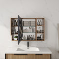 39.4 Bathroom Mirror Cabinet With Storage Combination Wall Mounted Medicine Cabinet With Mirror Door Adjustable Glass Shelves