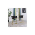 39.5 In.H Black Finish Low Back Metal Frame Barstool Velvet Seat Set Of 1 41