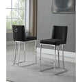 39.5 In.H Black Finish Low Back Metal Frame Barstool Wood Seat Set Of 2 41