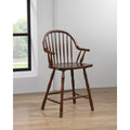 39.5 In.H Brown Finish Low Back Wood Frame Barstool Wood Seat Set Of 2 41