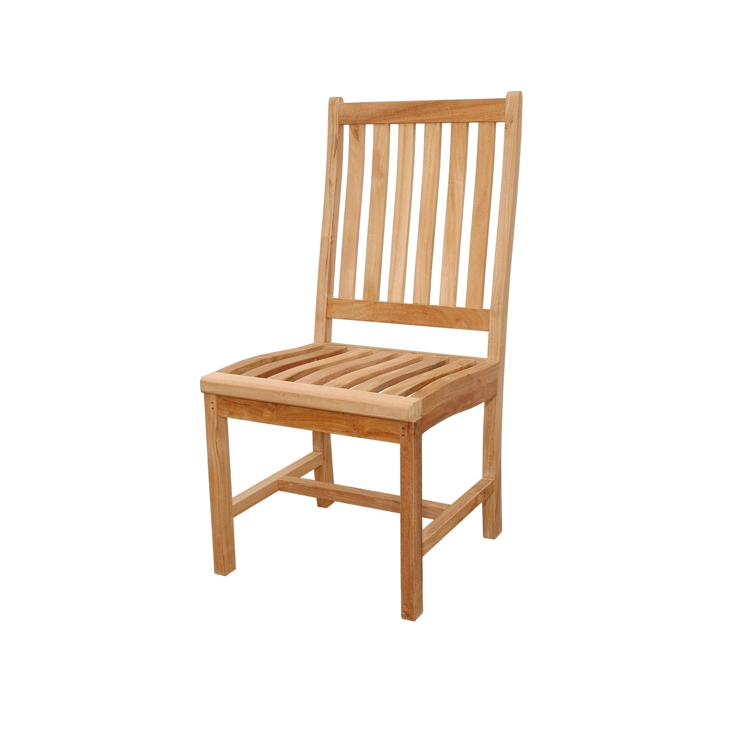 39.5 In.H Clear Finish High Upholstered Back Armless Dining Chair With Wood Seat Material