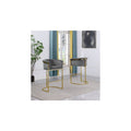 39.5 In.H Gray Finish Low Back Metal Frame Barstool Velvet Seat Set Of 1 41