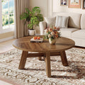 39 Round Coffee Table Mid Century Modern Circle Center Tables For Living Room 39.37 L 39.37 W 17.7 H