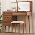 39 Vantiy Desk With Mirror And Led Lights Dressing Table With Flip Top Tabletop Vanity Desk With Storage 3 Drawers