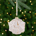 Pink And Gold Round Geometric Glass Christmas Ornament 4 100Mm