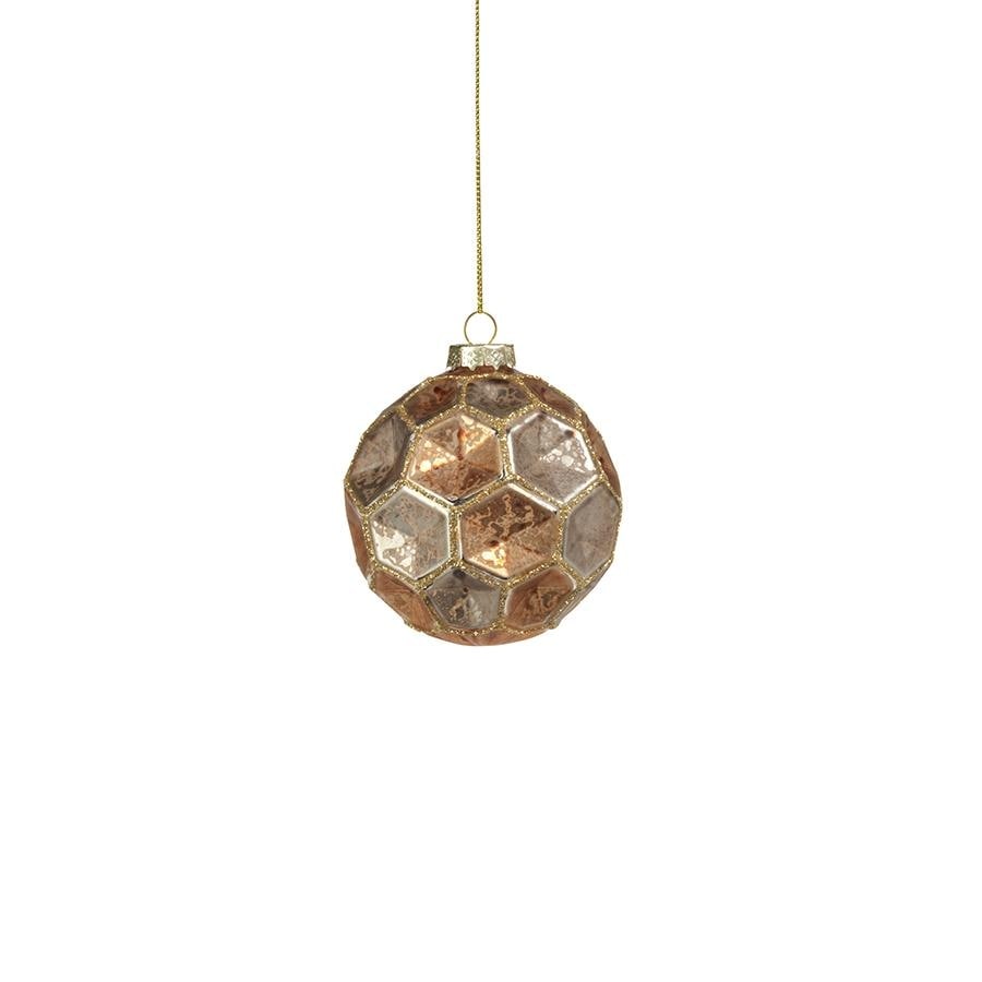 3 Dimpled Laurel Multi Colored Glass Ball Ornaments Set Of 6