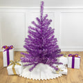 3 Metallic Purple Tinsel Artificial Christmas Tree Unlit 3 Foot