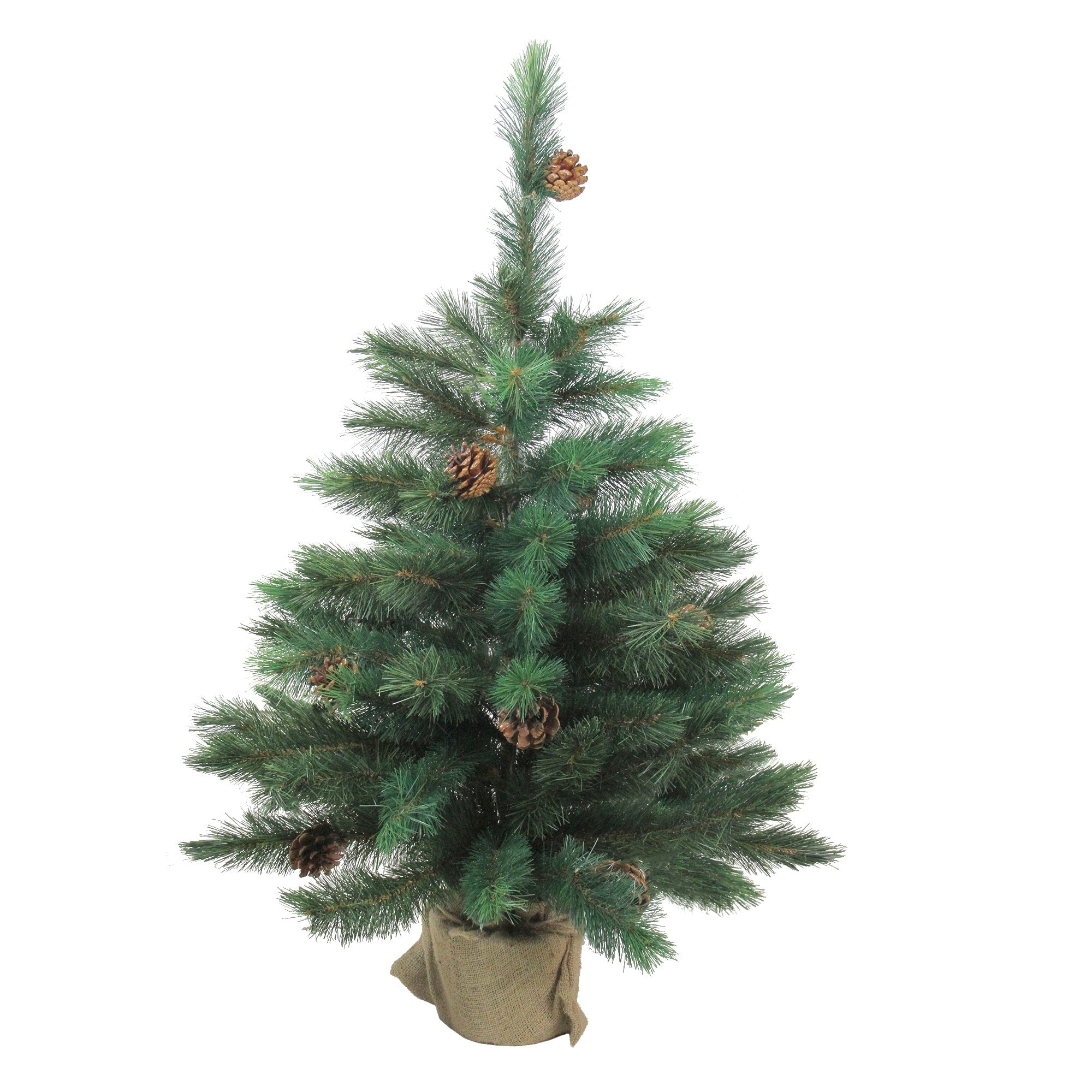 3 Royal Oregon Pine Artificial Christmas Tree In Burlap Base Unlit