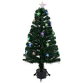 3 Pre Lit Fiber Optic Artificial Christmas Tree With Stars