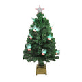 3 Pre Lit Fiber Optic Christmas Tree With Led Holly Berries