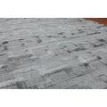 3X5 Hand Tufted Bamboo Silk Loop N Cut Pile Geometric Oriental Area Rug Tone On Tone Aqua Color 3 X 5