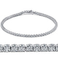 3Ct Round Genuine Diamond Tennis Bracelet 14K White Gold Womens 7 Brand New