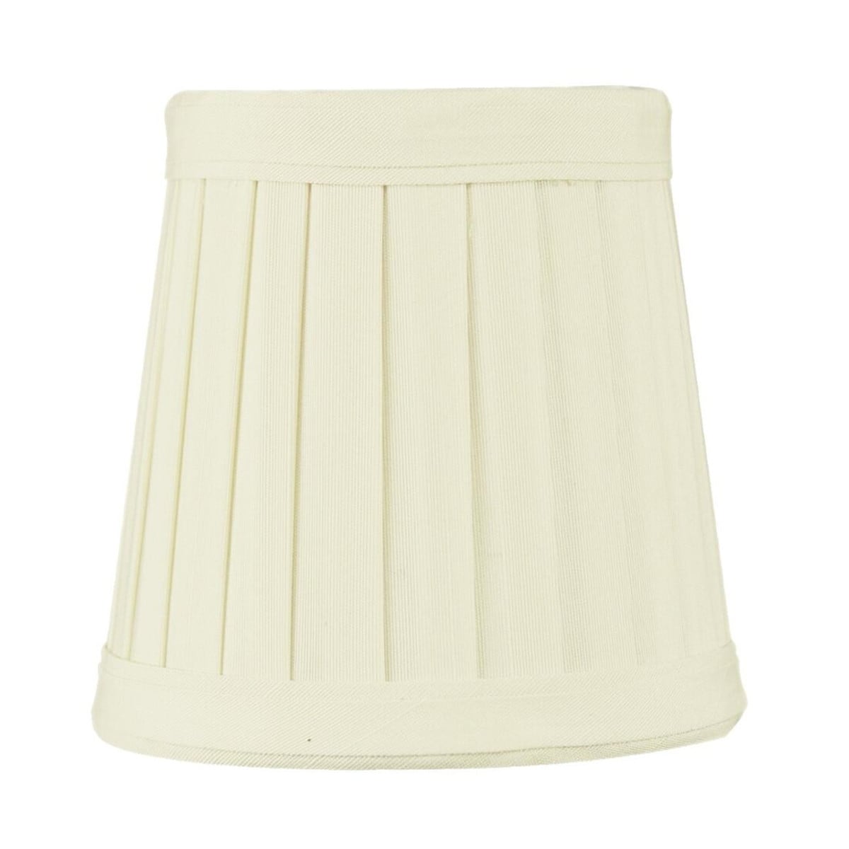 3X4X4 Crisp Linen Pleated Clip On Candelabra Lampshade